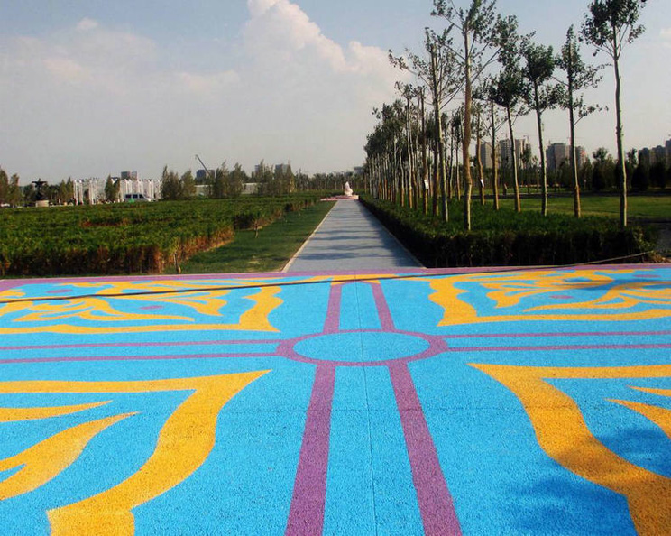 彩色透水混凝土地坪